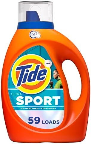 Tide Plus Febreze Sport Odor Defense HE Turbo Clean Liquid Laundry Detergent, 84 fl oz, 54 loads