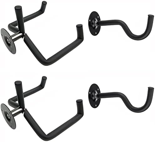 Guitar Wall Mount Acoustic Electric Classical Guitar, Ukulele, Banjo and Mandolin Wall Hanger Slat Wall Horizontal Guitar Holder Bass Stand Rack Hook (2 Packs)