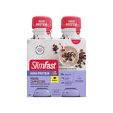 SlimFast Advanced Energy High Protein Meal Replacement Shake, Mocha Cappuccino, 20g of Ready to Drink Protein with Caffeine, 4 Count (Pack of 3)