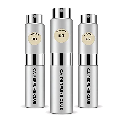 CA Perfume Club Impression of Le Lb Rose For Women & Men Replica Version Fragrance Dupes Concentrated Long Lasting Eau de Parfum Spray Refillable Atomizer Bottle 0.27 Fl Oz-X3