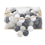 MoonxHome Ball Pit Balls for Toddlers, BPA Free Crush Proof Plastic Toy Balls for Ball Pit, Ideal Gift for Christmas Balls for Play Tent 2.15" Pack of 200 White Dark-Grey Light-Grey