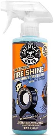 Chemical Guys Tire Kicker Sprayable Extra Glossy Tire Shine (Works on Rubber, Vinyl & Plastic) Safe for Cars, Trucks, Motorcycles, RVs & More, 16 fl oz