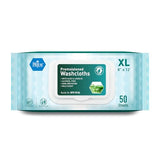 MED PRIDE Disposable XL Premoistened Washcloths 600-count, 8" x 12" for Adults| Silky Soft Wet Wipes W/Aloe & Lanolin Mild Scent| Ideal for Skincare/Personal Cleansing, Makeup Removing, Travel & More