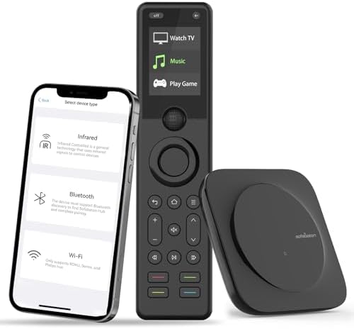 SofaBaton X1S Universal Remote with Hub, Universal Remote Control with One Touch Activities, Customize SofaBaton APP, Compatible with 60 Devices, Compatible with Alexa Google Assistant, Raise to Wake