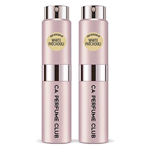 CA Perfume Impression of T. Ford White Patchouli For Women Replica Version Fragrance Dupes Concentrated Long Lasting Eau de Parfum Spray Refillable Atomizer Bottle 0.27 Fl Oz-X2