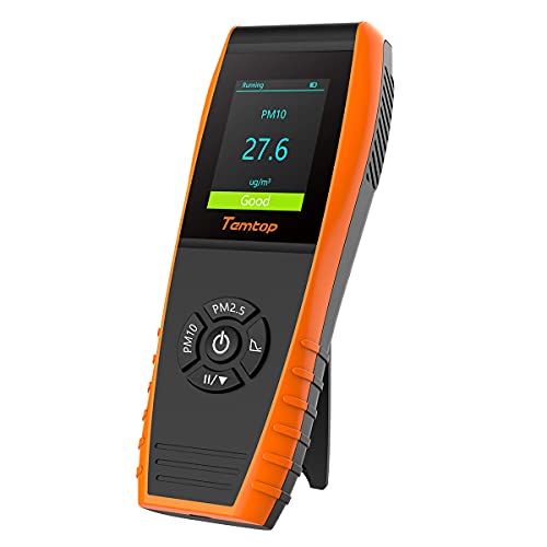Temtop PM2.5 Monitor P600, Essential Air Particle Meter PM2.5 PM10 Air Quality Tester for Indoor/Outdoor Air Pollution Detection, Particle-Centric Detector w/Data Histogram Display