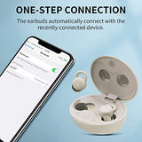 Smallest Invisible Sleep Earbuds Comfortable Noise Blocking Wireless Headphones for Sleeping Bluetooth Flat Ear Buds for Side Sleepers,Tiny Hidden Sleepbuds for Work Sports Ivory