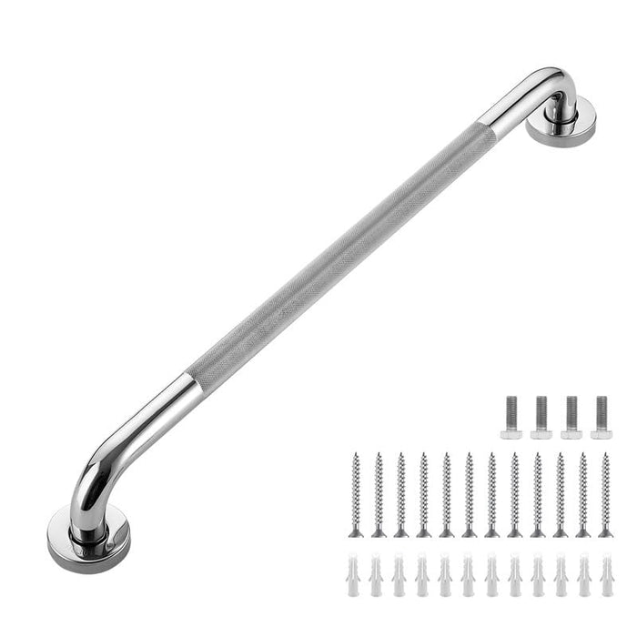 Grab Bars for Shower, 2 Pack 24-Inch Anti Slip Shower Handles for Elderly, Safety Shower Grab Bar, Stainless Steel Handicap Grab Bars for Bathroom (Polished Nickel 1" Diameter)