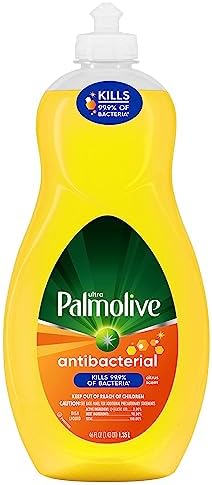 Palmolive Ultra Antibacterial Liquid Dish Soap, Citrus Lemon Scent, 46 Ounce, 1 Pack