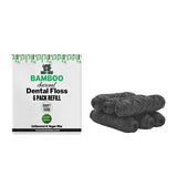 BOONBOO Dental Floss Refill, Bamboo Charcoal Woven Thread, 8 Pieces, Unflavored