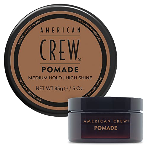 American Crew Men's Hair Pomade, Like Hair Gel with Medium Hold & High Shine, 3 oz