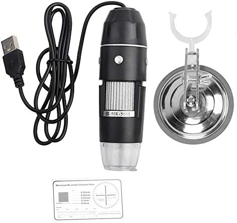 Marhynchus USB Microscope Camera 0X-500X, Environmental Matte Pattern Induction Dimming Digital Microscope, Microscope for Windows XP/Vista