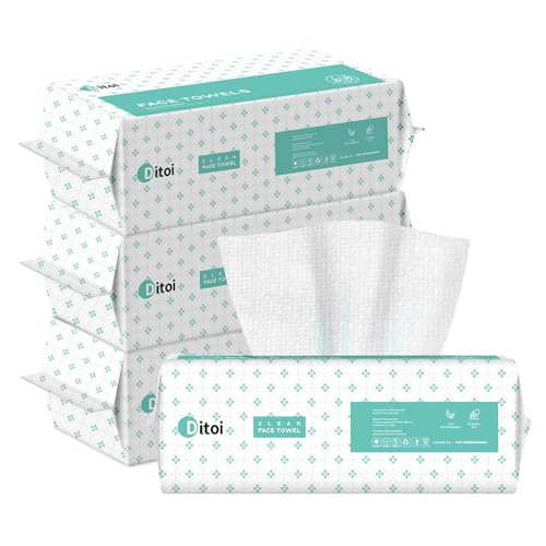 Face Towels, Disposable Face Towel for Skin Care, Makeup Remover Dry Wipes, Thicker Face Towelettes for Cleansing, 7.8"×8.7"
