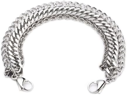 LinnaLove Stainless Steel Interchangeable Chain for Medical Alert id Bracelets for Women and Men