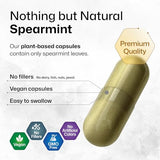 BIO KRAUTER Spearmint Capsules - Spearmint Supplement for Digestive Health & Stress Relief - Organic Mentha Spicata 1000 mg - 250 Vegan Capsules - No Filler Spearmint Pills