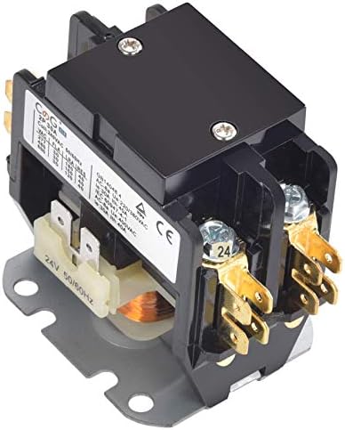 2 Pole Air Conditioner Contactor 30 Amp 24V Coil,Condenser Contactor Compressor Contactor…