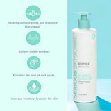 Serious Skincare Glycolic Cleanser 12 oz. - Glycolic Acid Skin Retexturizing Facial Wash - Aloe Leaf Juice – Normal, Oily, Combination Skin - Creamy Deep Pore Cleansing Formula