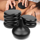 DEFUNX Hot Stones for Massage 7 Pcs Basalt Stones Set - Hot Rocks Round Oval and Mushroom Shaped Massage Stone Kit for Home Spa Relaxing and Pain Relief