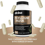 Psyllium Husk Capsule Fiber Supplement - Natural Powder Capsules for Constipation Relief for Adults - Nutritional Soluble Fiber Pills & Daily Regularity Support - Bulk Seed Husks Digestion Supplements