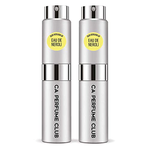 CA Perfume Impression of Eau De Neroli For Women & Men Replica Version Fragrance Dupes Concentrated Long Lasting Eau de Parfum Spray Refillable Atomizer Bottle 0.27 Fl Oz-X2