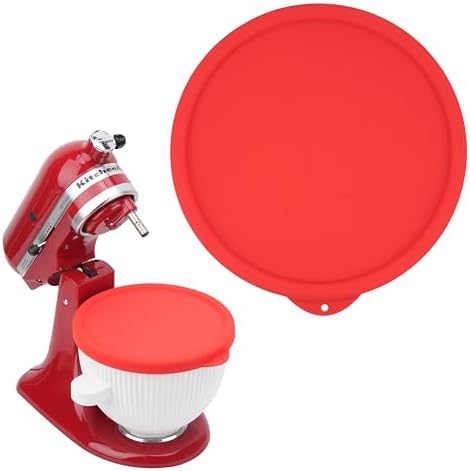 Silicone Lid Compatible with Kitchenaid 2-quart Ice Cream Mixer Bowl, Silicone Bowl Covers for Kitchenaid Freezer Bowl, for Kitchenaid Accessory, Dishwasher Freezer Safe (Bowl Not Included)
