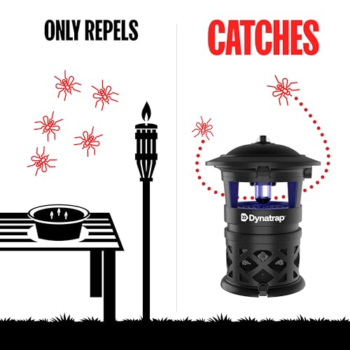 DynaTrap DT1130SR Mosquito & Flying Insect Outdoor Trap and Killer – Kills Mosquitoes, Flies, Wasps, Gnats, & Other Flying Insects – Protects up to 1/2 Acre