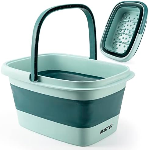 Foot Bath Collapsible Foot Bath Foot Soak Tub with Handle 15L/4 Gallons Foot Spa Bath Massager Foot Soaking Bath Basin Feet for Dry Cracked Feet, Pedicure Foot Soak, Home Spa Treatment