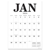 TF PUBLISHING January 2024 - December 2024 Medium Art Poster Wall Calendar | 12 Month Vertical Home or Office Desk Calendar | Monthly Portrait Grids For Appointments | Minimalist Design | 17" x 12"