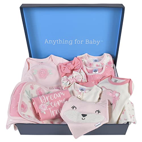 Gerber Baby 14-Piece Clothing Gift Set, Pink, 0-3 Months