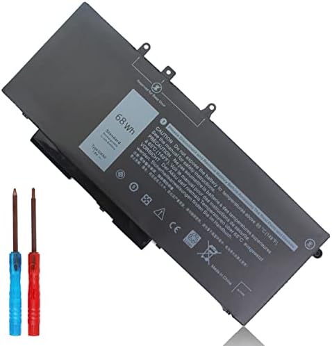 GJKNX 7.6V 68Wh Battery for Dell Latitude 5580 5480 5280 5590 5490 5488 5288 5495 5491 5591 E5480 E5580 E5490 E5590 Precision 3520 3530 Series 451-BBZG GD1JP 0GD1JP DY9NT 0DY9NT 5YHR4 P60F P72G 4-Cell