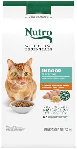 Nutro Wholesome Essentials Indoor Dry Cat Food, Chicken & Brown Rice Recipe, 5 lbs.