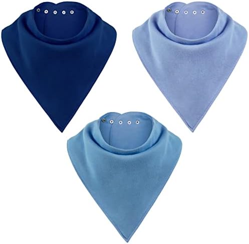 Adult Drool Bib for Special Needs, 3 Pk Soft Absorbent Large Bandana Bibs Set for Kids 4+, Men Women, Teens & Adults