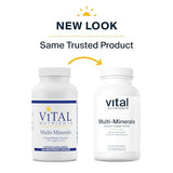 Vital Nutrients - Multi-Minerals - Citrate/Malate Formula (No Copper or Iron) - High Potency Gentle Formula with High Nutritional Value - 120 Vegetarian Capsules per Bottle