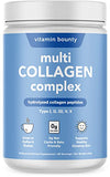 Vitamin Bounty Multi Collagen Protein Powder - Pure Hydrolyzed Collagen Protein Peptides, Type I,II,III,V & X, 0g Net Carbs, Keto-Friendly, Hair, Skin, Nails, and Joint Support - 30 Servings, 234g