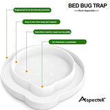 ASPECTEK Bed Bug Trap, Bed Bug Interceptor, Bed Bug Traps (Pack of 4). Flea Traps, Safe Eco Friendly, Bed Bug Eliminator (White)