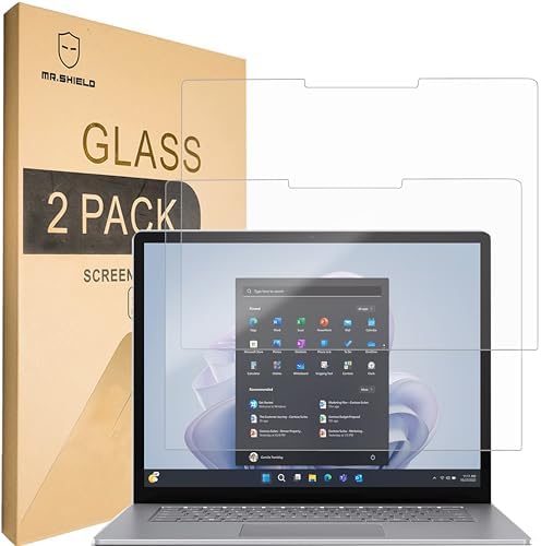 Mr.Shield [2-PACK] Screen Protector For Surface Laptop 6 / 5 / 4 / 3 (13.5 inch) [Tempered Glass] [Japan Glass with 9H Hardness]