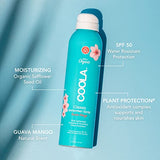 COOLA Organic Sunscreen SPF 50 Sunblock Spray, Dermatologist Tested Skin Care For Daily Protection, Vegan And Gluten Free, Guava Mango, 6 Fl Oz