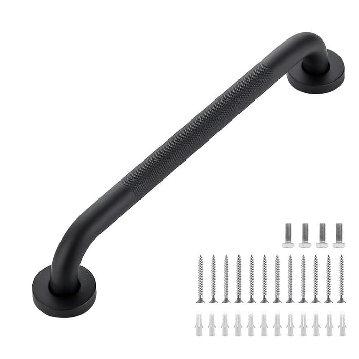 Grab Bars for Shower, 1 Pack 16-Inch Anti Slip Shower Handles for Elderly, Safety Shower Grab Bar, Stainless Steel Handicap Grab Bars for Bathroom (Black 1" Diameter)