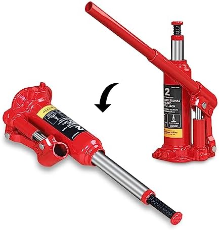 BIG RED T90203C Torin Welded Car Bottle Jack with Vertical and Horizontal Usage: Capacity 2 Ton (4,000 LBs), Red