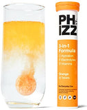 Phizz Electrolyte Multivitamin Rehydration Tablets - 19 Vitamins & Minerals, Energy Boost (Orange, 20 Tablets)