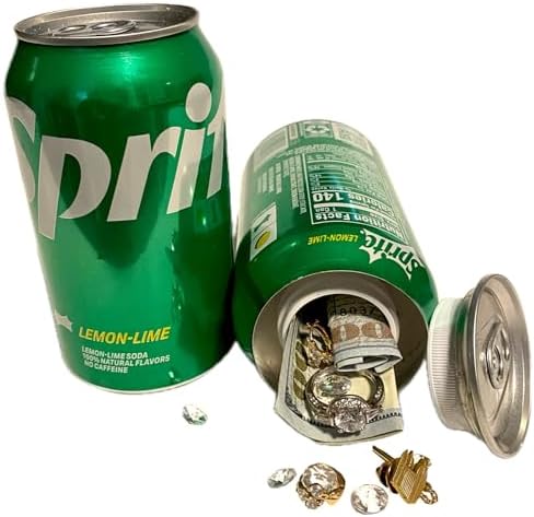 Sprite Can Safe Sprite Diversion Safe Sprite Stash Safe Compatible/Replacement for (Sprite) Made by Coca-Cola Company Sprite Stash Safe with 4" Hidden Compartment to Hide Money, Jewelry, or ???