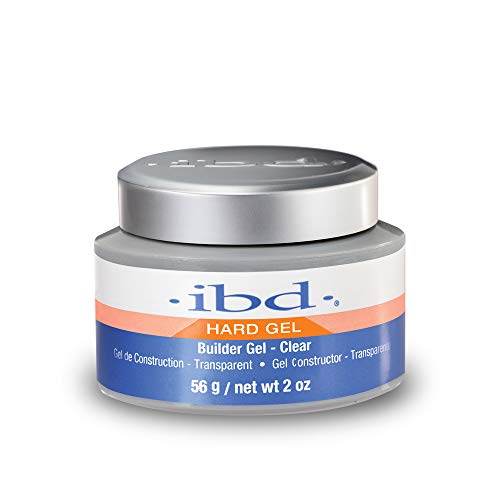 bd Hard Gel, LED/UV Builder Gel - Clear, Strong Acrylic Finish, Perfect for Nail Extensions, Sculpting & Overlays, Professional Quality, 2 oz, 1-pack