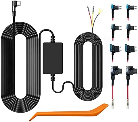 WOLFBOX USB C Hardwire Kit for G900PRO/G850PRO/G840S/G930/G850/G900/G840H/i07/i17/X5 Mirror Dash Cam, not Suitable for G890, Parking Monitor with Multiple Size connectors