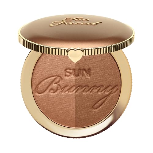 Too Faced Sun Bunny Bronzer | Buildable Luminous Glow for Sun-Kissed Finish + Cruelty Free, 0.28 Ounce