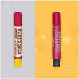 Burt's Bees Shimmer Lip Tint Set, Mothers Day Gifts for Mom Tinted Lip Balm Stick, Moisturizing for All Day Hydration with Natural Origin Glowy Pigmented Finish & Buildable Color, Rhubarb (4-Pack)