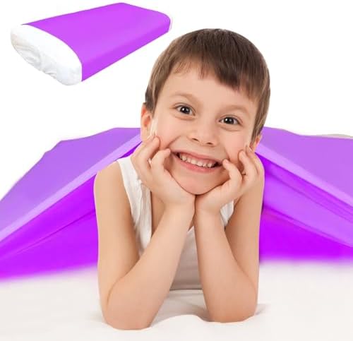 Sensory Sheet Special Needs Bed Sheet Breathable and Stretchy (Purple, Twin)