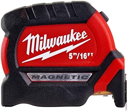 Milwaukee 4932464602 Magnetic Tape Measure 5m/16ft, Black