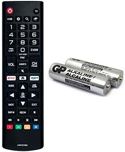 AKB75375604 Replacement TV Remote for LG TV 43UK6300PUE 32LK610BPUA 49UK6300PUE 55UK6300PUE 65UK6300PUE 75UK6570PUB 75SK8070PUA 55SK9000PUA 86UK6570PUB 43UK6250PUB with GP Alkaline 2 pcs Batteries
