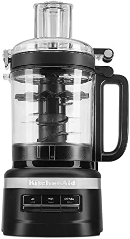 KitchenAid KFP0920QOB 9 Cup Food Processor with 3 disks, 2 blades & spatula, Onyx Black
