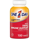 ONE A DAY Adult Triple Immune Support Complete Multivitamin, Supplement with Vitamins C, Vitamin D, & Zinc, 100 Count